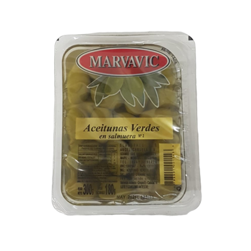 ACEITUNA VERDE DOY PACK 12X300cc MARVAVIC     