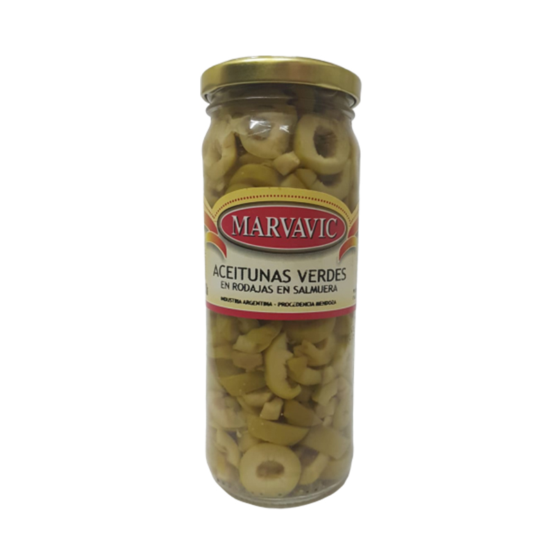 ACEITUNA RODAJA FRASCO 6X330cc MARVAVIC       