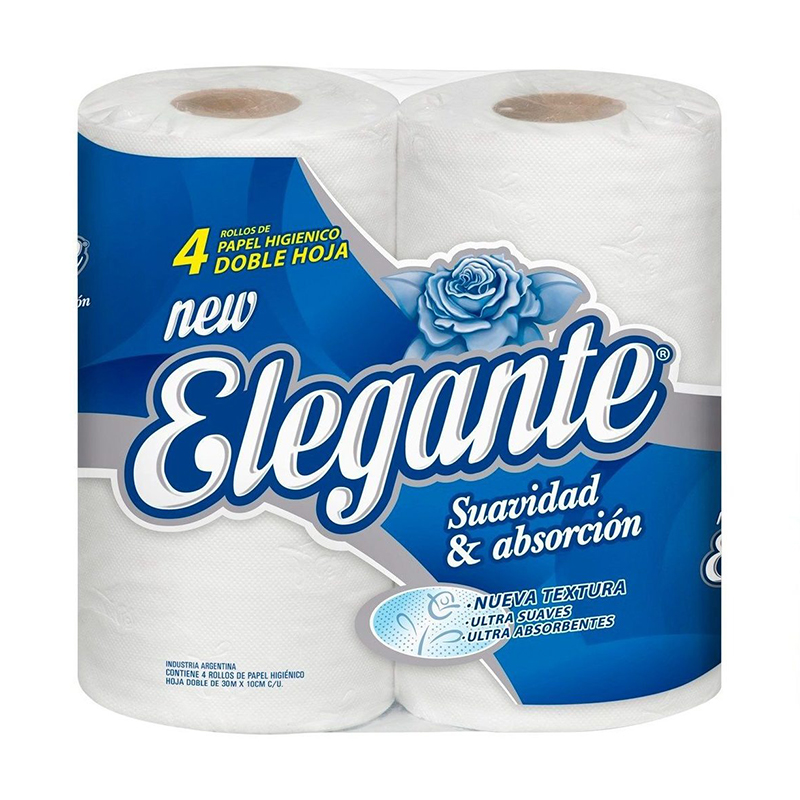PAPEL HIGIENICO  D/H ELEGANTE 12x4x30MTS           