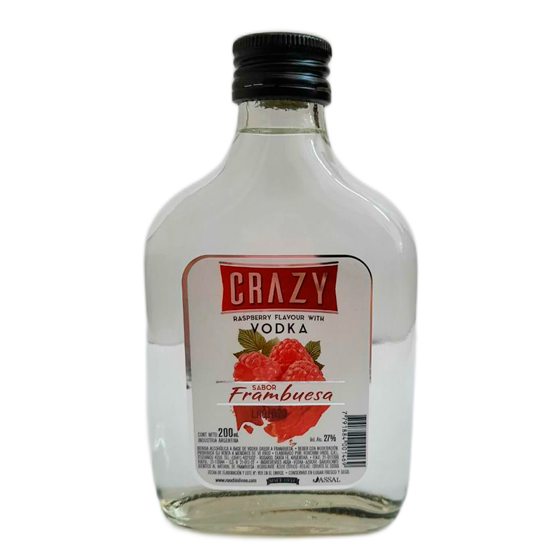 CRAZY VODKA SAB. FRAMBUESA 12X200cc